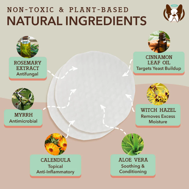 Natural Dog Ear Wipes