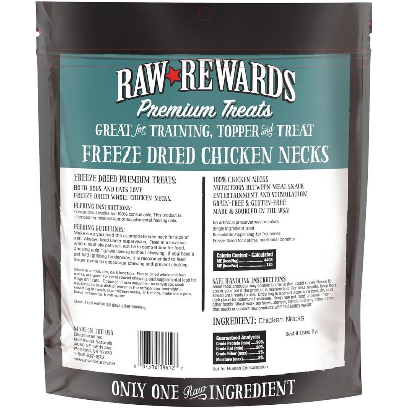 Northwest Naturals Chicken Necks 4oz Bag