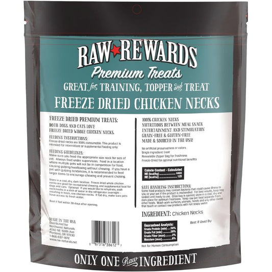 Northwest Naturals Chicken Necks 4oz Bag