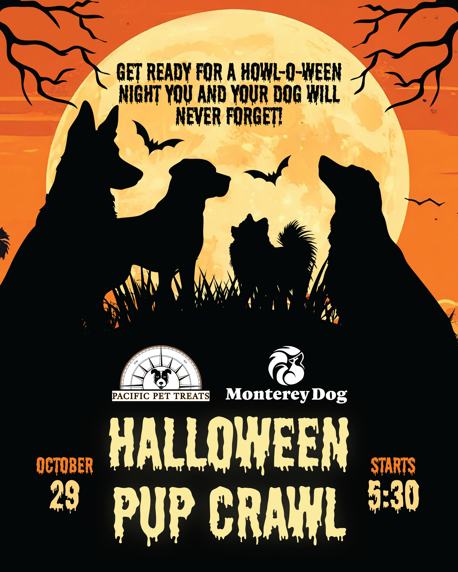 Pacific Pet Treats & Monterey Dog Present Halloween Pup Crawl