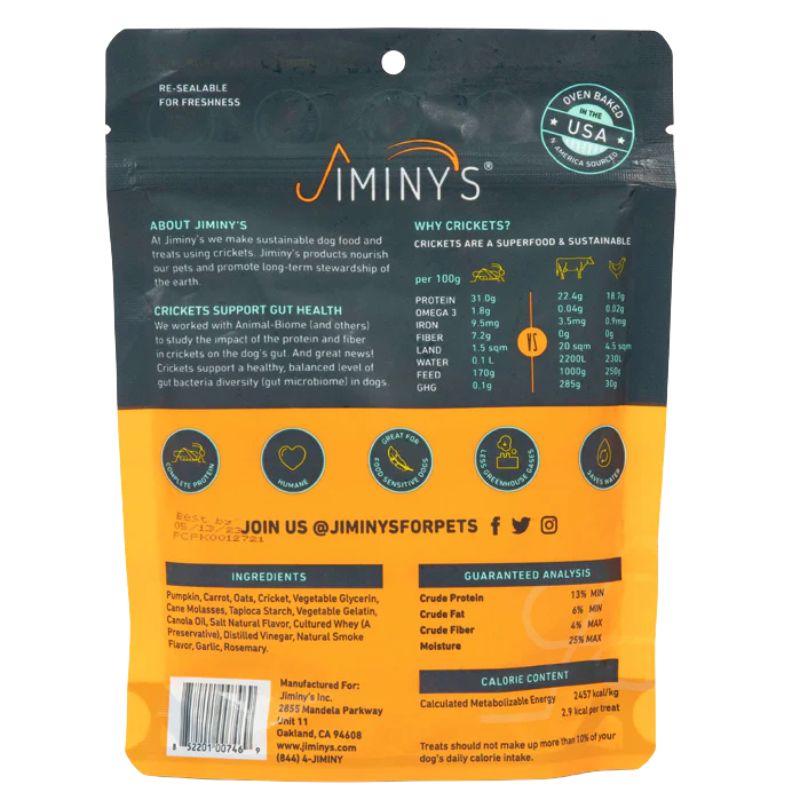 Jiminy's Soft and Chewy Training Treats - Pumpkin Carrot Recipe