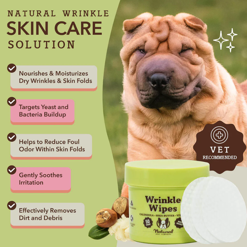 Natural Dog Wrinkle Wipes