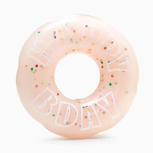 Birthday Donut Rubber Toy