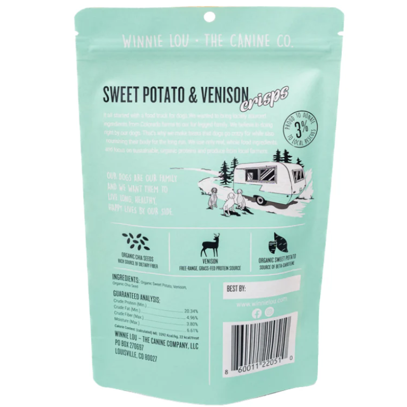 Winnie Lou Sweet Potato & Venison Crisps