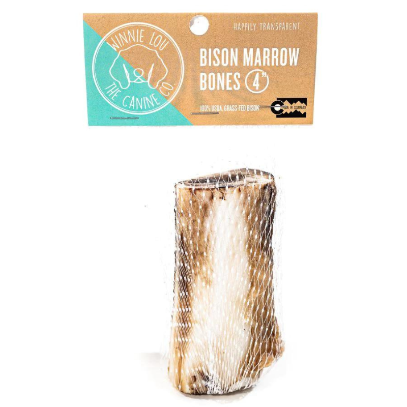 Winnie Lou Bison Marrow Bone 4"